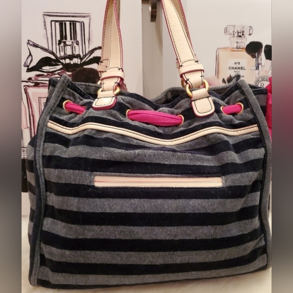 Juicy Couture Pink & Grey Daydreamer Handbag with Matching Wallet! *Vintage* - Picture 7 of 12